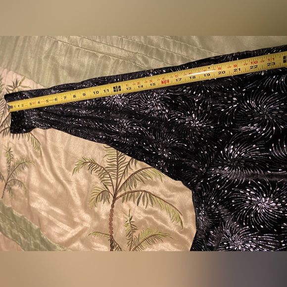 Elee Rare Vintage Fireworks Celebration Black M/L Long Sleeve Star Button Shirt - Picture 11 of 12